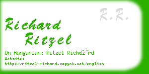 richard ritzel business card